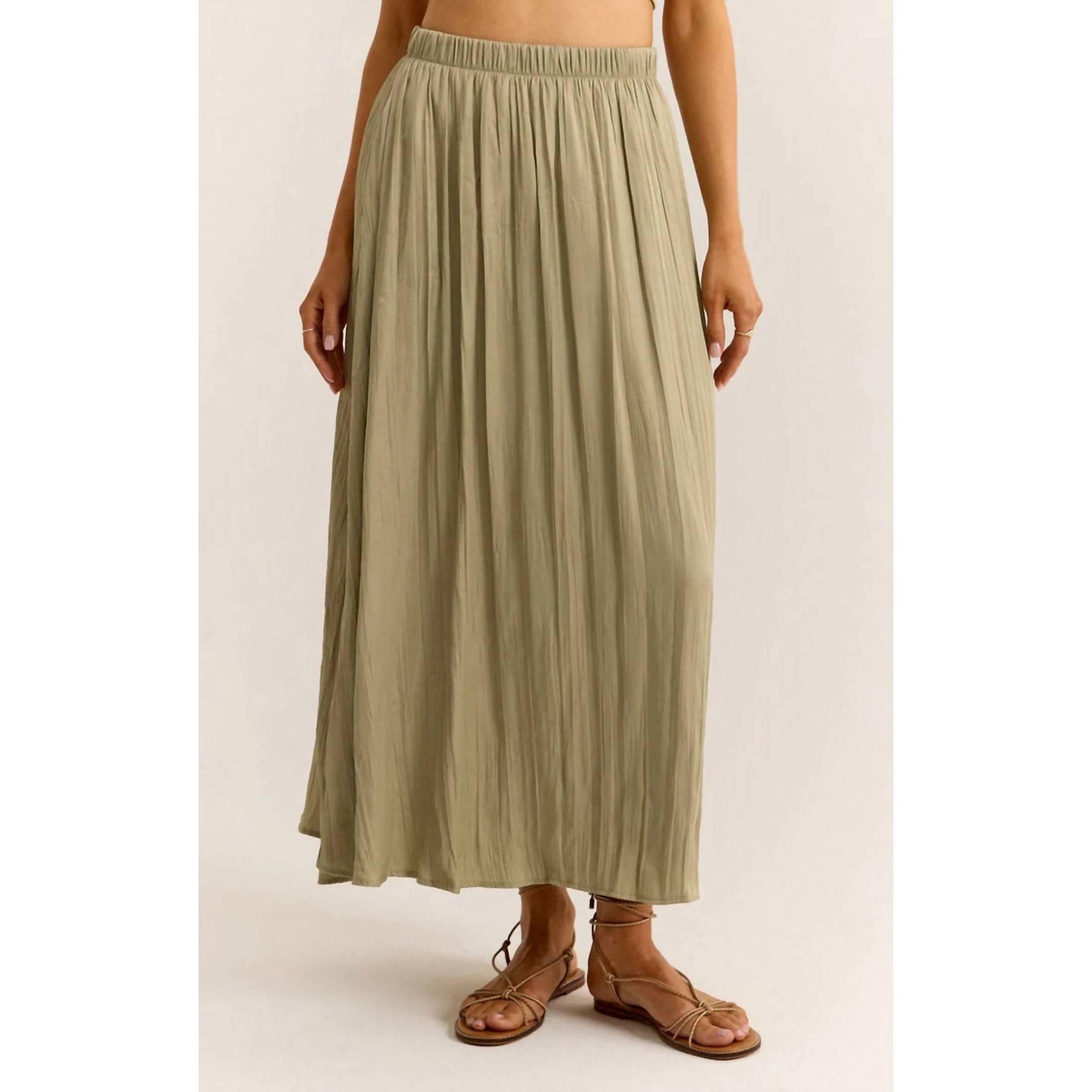 Z Supply Olive Green Midi Skirt